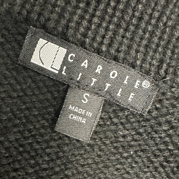 CAROLE LITTLE / Black Moto Sweater / Small - Picture 8 of 9